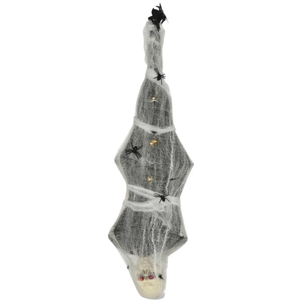 Závěsná halloweenská dekorace s pavučinami a pavouky