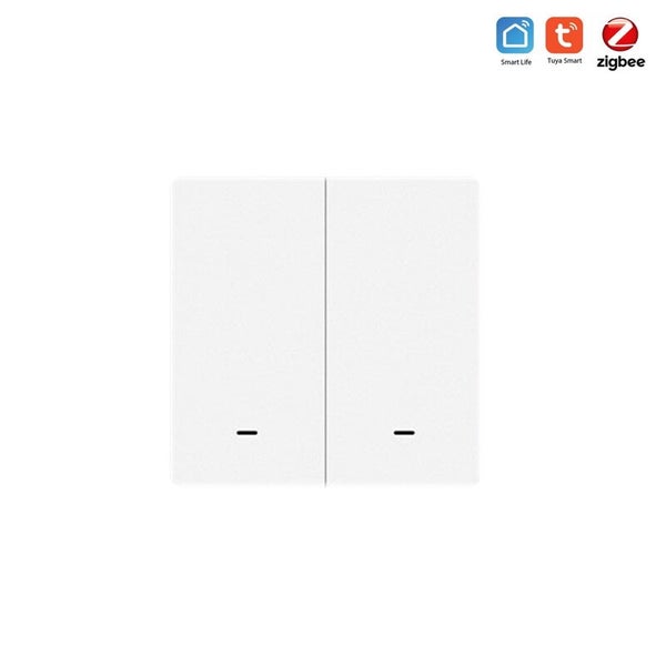 Dvojity chytry nastenny vypinac s podporou Zigbee pro Smart Life a Tuya Smart