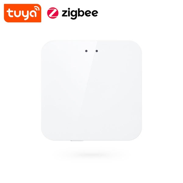 Tuya Zigbee brána jako čtvercové zařízení pro chytrou domácnost k propojení kompatibilních prvků pro automatizaci domácnosti