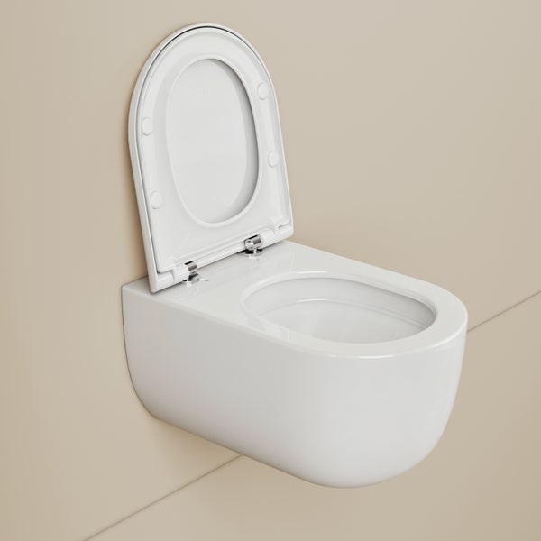 Závěsné WC ze sanitární keramiky se sedátkem