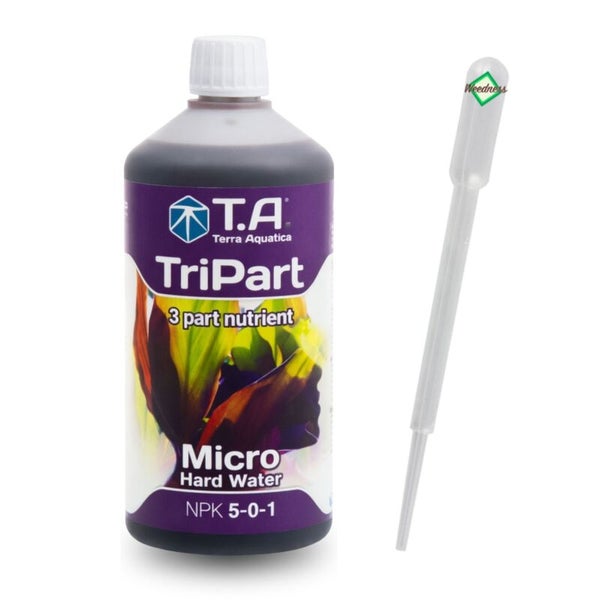Hnojivo na rostliny Terra Aquatica TriPart Micro Hard Water v láhvi s pipetou