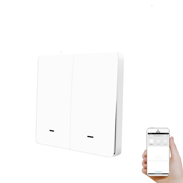 Bezdrátový dvojitý vypínač pro chytrou domácnost ovládaný mobilní aplikací
