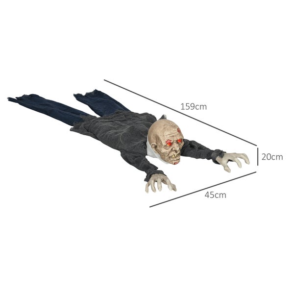 Lezoucí zombie jako halloweenská dekorace o rozměrech 159 cm x 45 cm x 20 cm