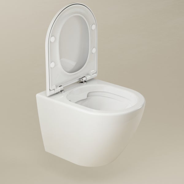 Závěsné WC se sedátkem a poklopem