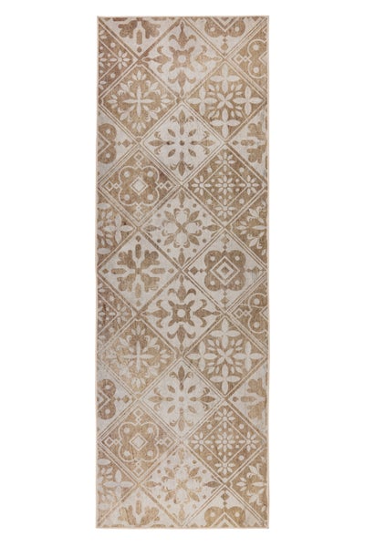 Běhoun do chodby s vintage ornamentálním vzorem v designu dlaždic