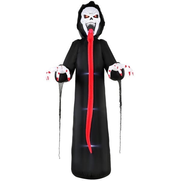 Nafukovací halloweenská dekorace strašidlo s LED osvětlením na zahradu