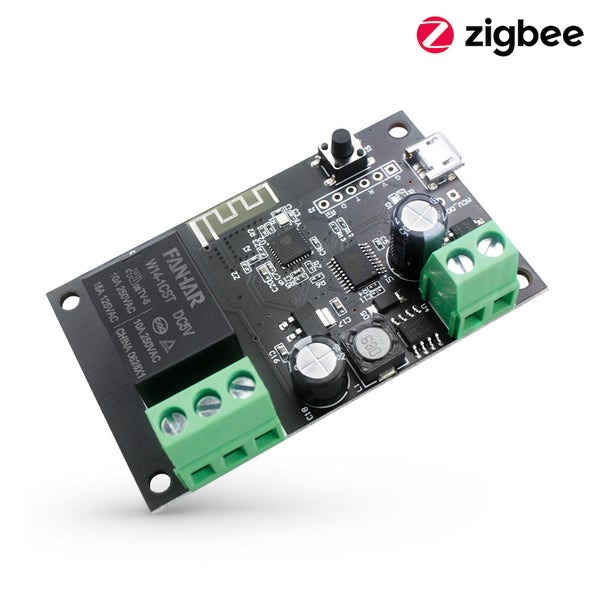 Zigbee reléový modul se spínacím relé a šroubovými svorkami pro automatizaci chytré domácnosti