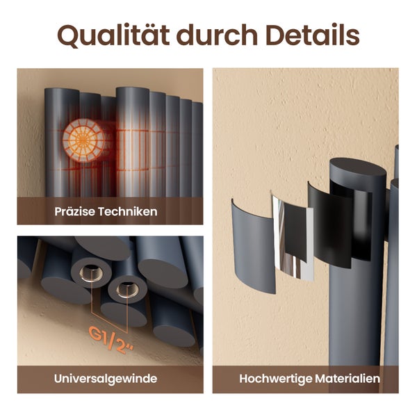 Detaily radiátoru: Precizní technika, univerzální závit, vysoce kvalitní materiály
