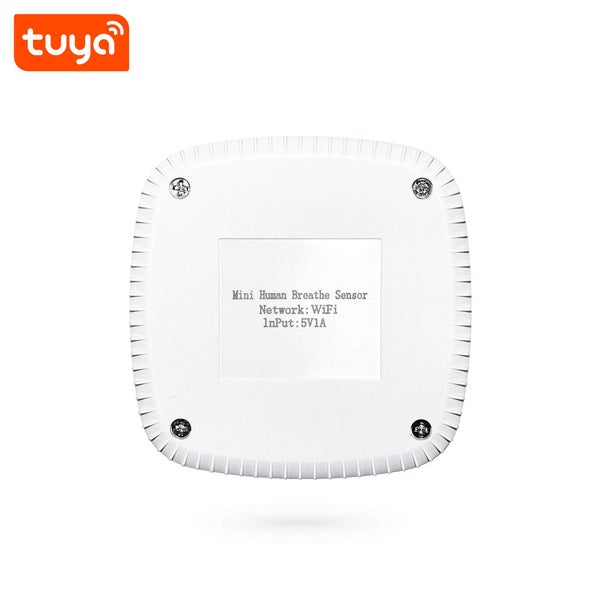 Logo Tuya, mini Wi-Fi senzor přítomnosti a dýchání, vstup 5 voltů, čtvercové pouzdro se šrouby