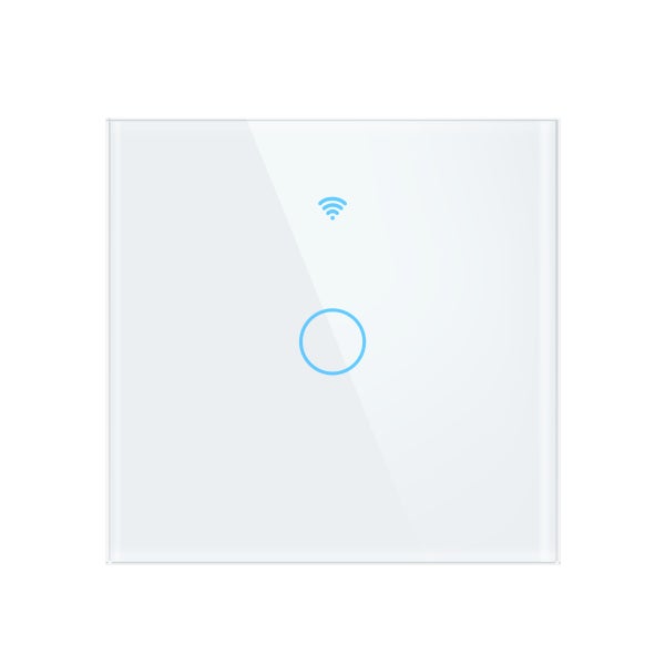 Wi-Fi vypínač světel s dotykovým skleněným povrchem pro inteligentní ovládání vnitřního osvětlení